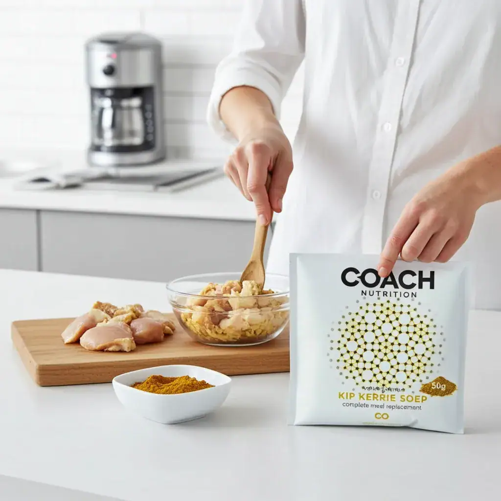 Coach Nutrition bij UPDATE YOURSELF Kip Kerriesoep