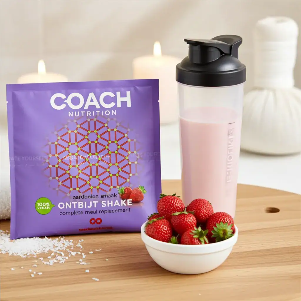 Coach Nutrition bij UPDATE YOURSELF Vegan shake aardbei